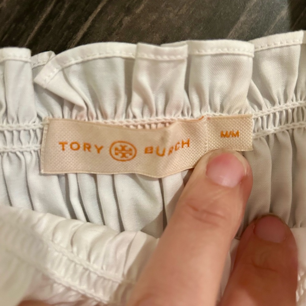 Tory Burch pull on White Dress with optional tie straps - Picture 5 of 5